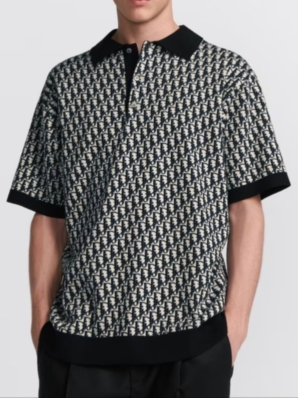 Dior Monogram Knit Polo Shirt